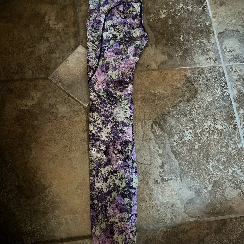 lululemon athletica Purple and Black Leggings